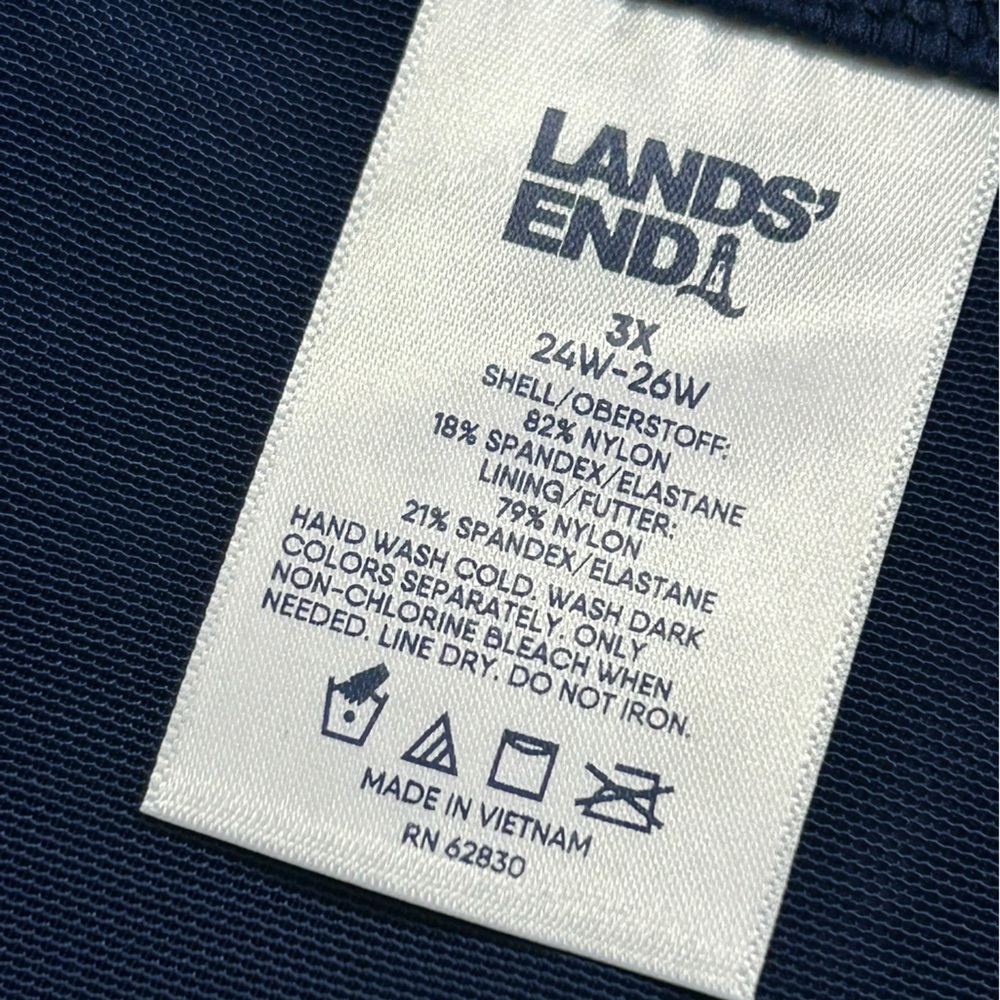 LANDS’ END plus size deep sea navy tummy control full coverage swim bottom NWT - Picture 7 of 8
